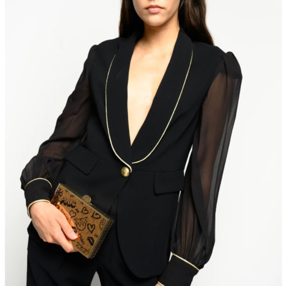 **Never Worn** Black Pinko Crepe & Georgette Blazer